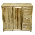 Bamboo54 Bamboo54 5837 Natural Storage Shelf with Drawers 5837